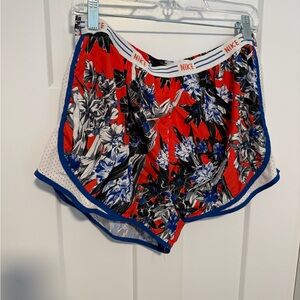 Nike Dri-FIT Orange and Black Floral Shorts